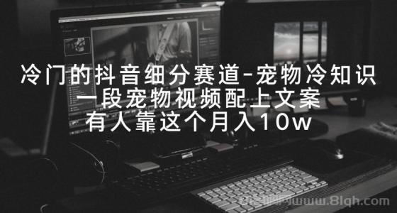 冷门抖音细分赛道揭秘：宠物冷知识！一段视频+文案，有人月入10w！你也可以轻松做到