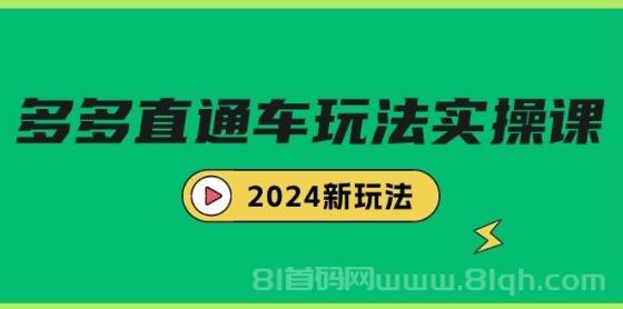 多多直通车玩法实战课，2024新玩法（7节课）