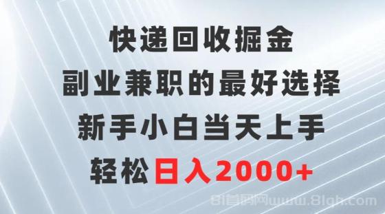 快递回收掘金项目，副业兼职的最好选择，新手小白当天上手，轻松日入2000+