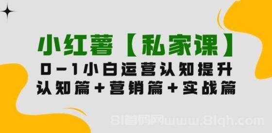 小红书【私家课】0-1玩赚小红书内容营销，认知篇+营销篇+实战篇（11节课）