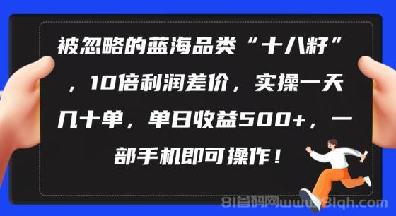 被忽略的蓝海品类“十八籽”，10倍利润差价，实操一天几十单 单日收益500+