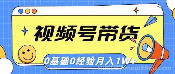 视频号轻创业带货，零基础，零经验，月入1w+