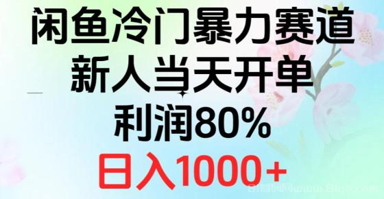2024闲鱼冷门暴力赛道，新人当天开单，利润80%，日入1000+