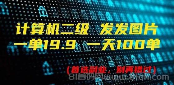 计算机二级，一单19.9 一天能出100单，每天只需发发图片（附518G资料）