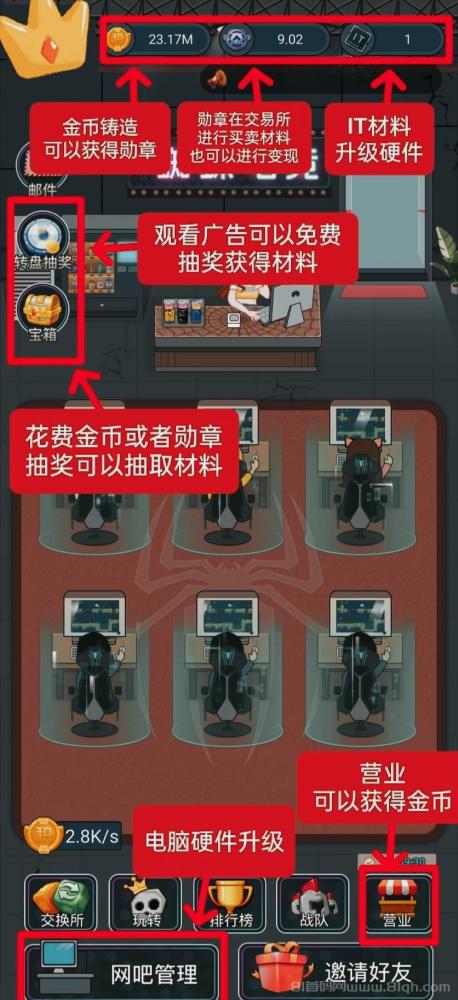 蜘蛛电竞：零撸网吧模拟，轻松赚钱，乐趣无穷！