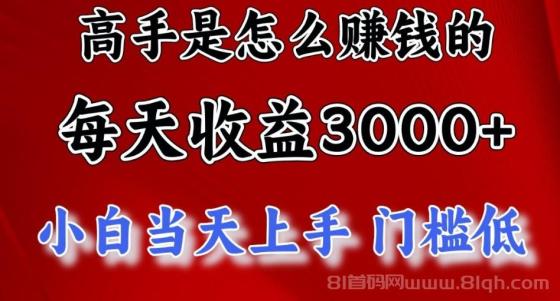 一天收益3000左右，长期项目，很稳定！