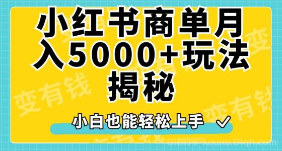 小红书商单原创起号玩法揭秘，小白月入5000+
