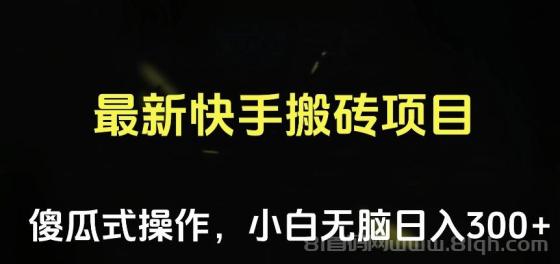 最新快手搬砖挂机项目，傻瓜式操作，小白无脑日入300-500＋