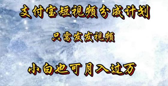 支付宝短视频劲爆玩法，只需发发视频，小白也可月入过万