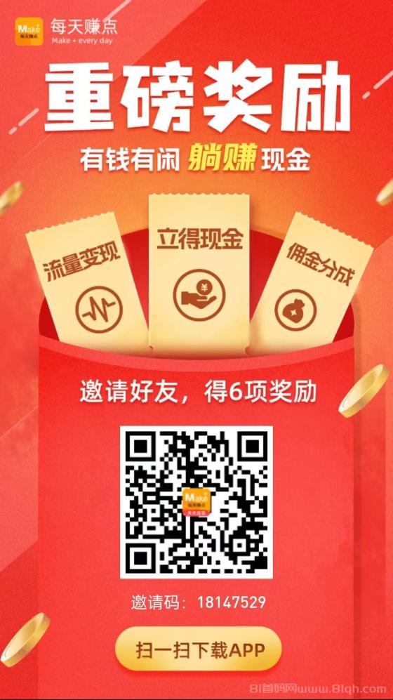 每天赚点：1元秒提现，轻松赚钱APP推荐，任务多红包送不停！
