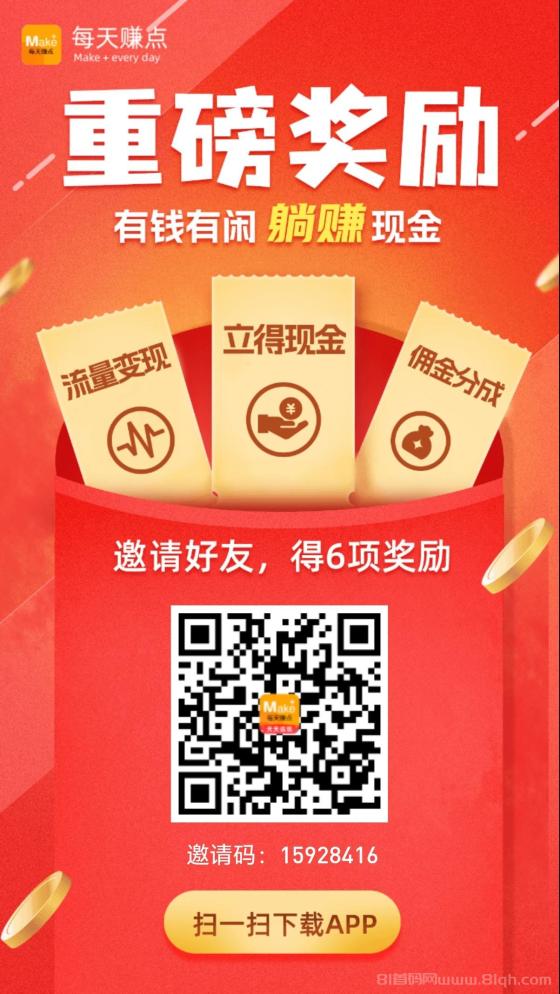 每日赚点：1元提现悬赏平台，天天做任务赚米，拉新神器上线