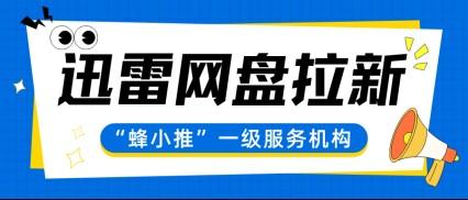 蜂小推，优化用户体验，迅雷网盘拉新效果看得见