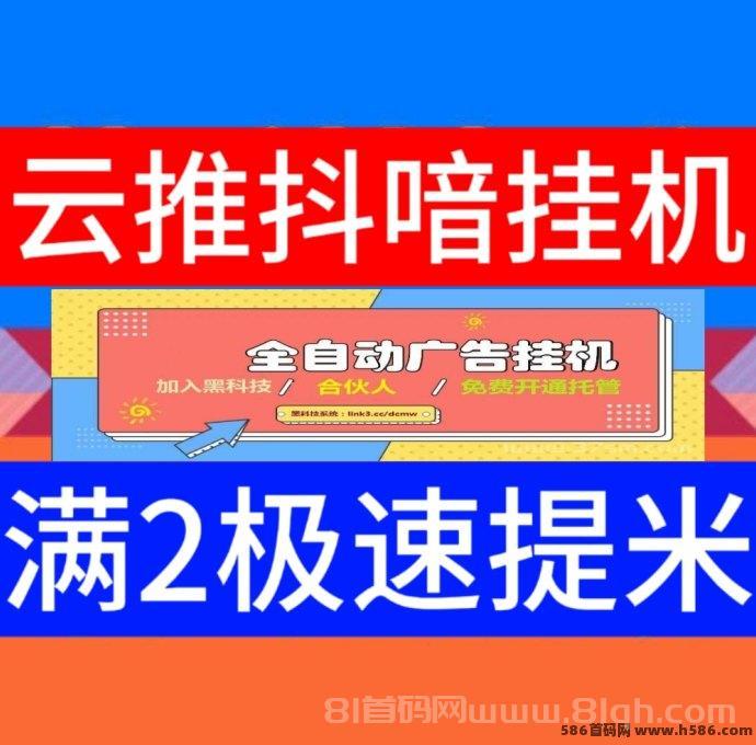 新云推联盟：AI自动挂机，日赚30元，副业轻松选择