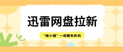 蜂小推，细节优化到位！迅雷网盘拉新转化悄悄涨