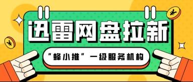 蜂小推,不用内卷!迅雷网盘推广,佛系搞钱也能月入过千