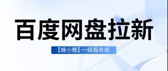 蜂小推，抓住激励期收益窗口期，百度网盘拉新副业高效变现