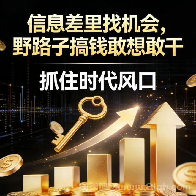 赚钱就靠信息差,0成本日撸3000就是香,带几个执行力强的。