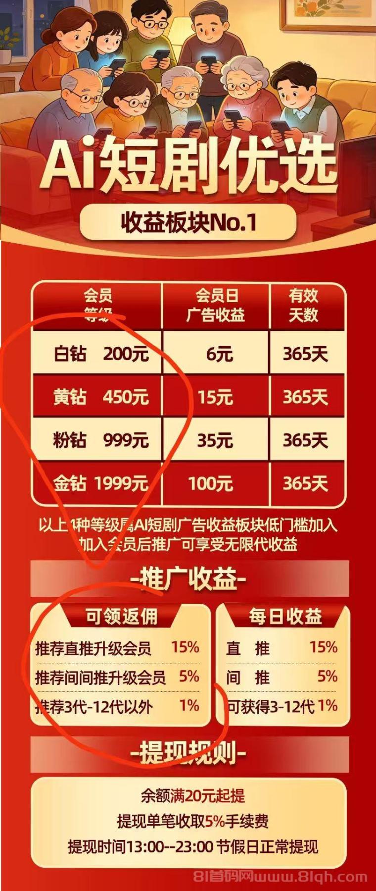 短剧AI:零撸天花板动态团队都能吃肉,收益稳定提现秒到,签到广告短剧互动多种模式碎片时间日常体验
