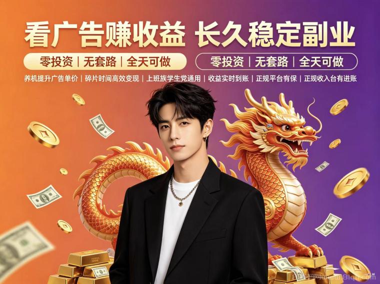 首码趣享零撸看广告赚收益，长期稳定可矩阵