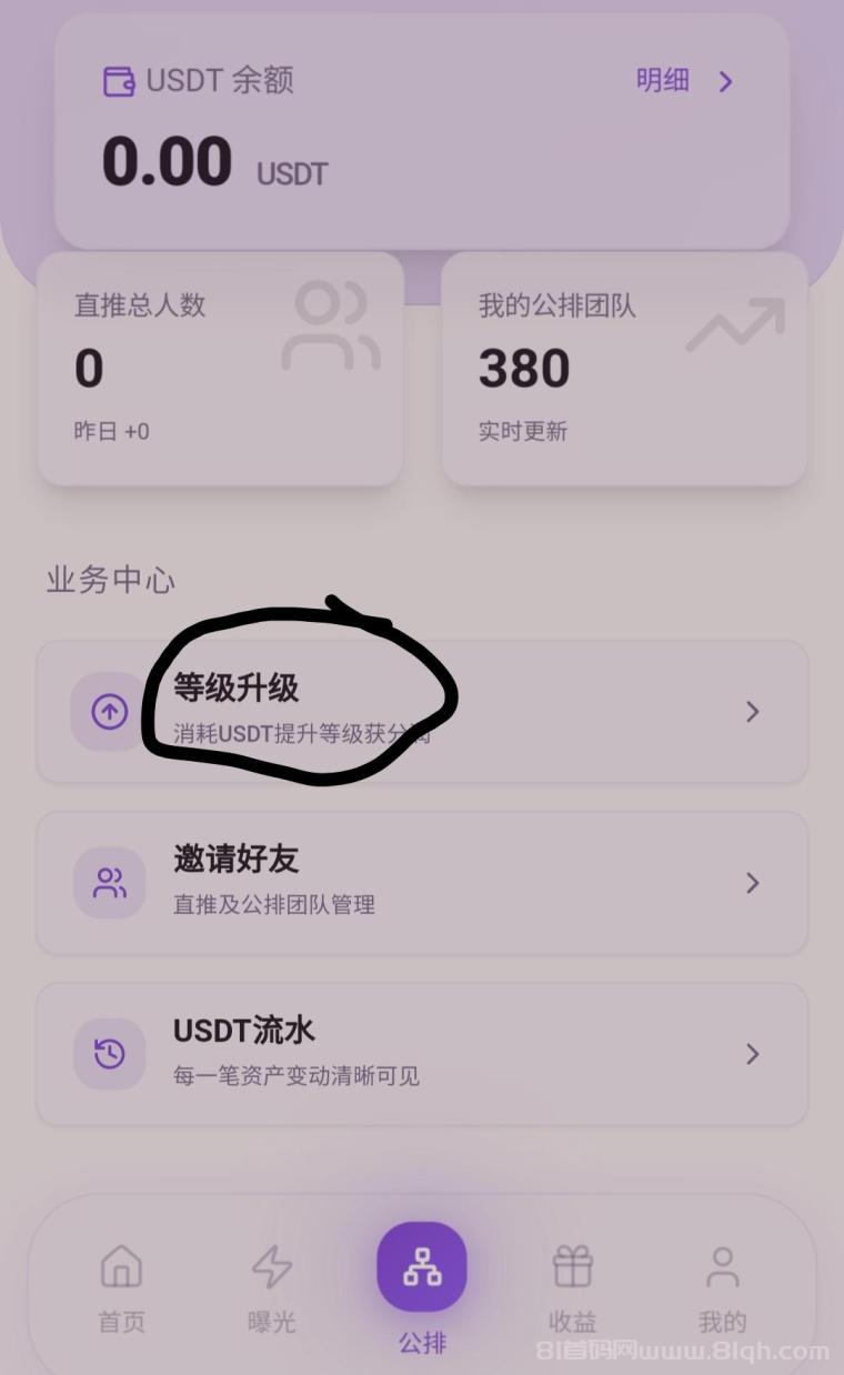 商脉汇：全网真正33公排项目，不推广也有滑落，邀请收益高至50%
