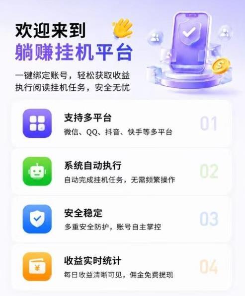 躺赚挂机项目：多平台零撸，一键托管单号日赚40+，批量铺机日入400+